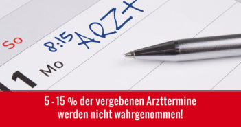 5 – 15 % der vergebenen Arzttermine werden nicht wahrgenommen!