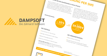 DAMPSOFT referenziert in Broschüre auf Beitrag in der ZWP Broschüre von Dampsoft: "Terminerinnerung per SMS"